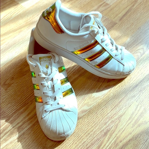 Adidas superstar metallic stripes Clearance
